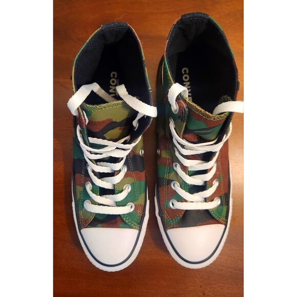 Converse CT ALL STAR Hi Top Sneaker Camo Rose Women Size 8 M 6 Seldom Worn Mint - Picture 5 of 9